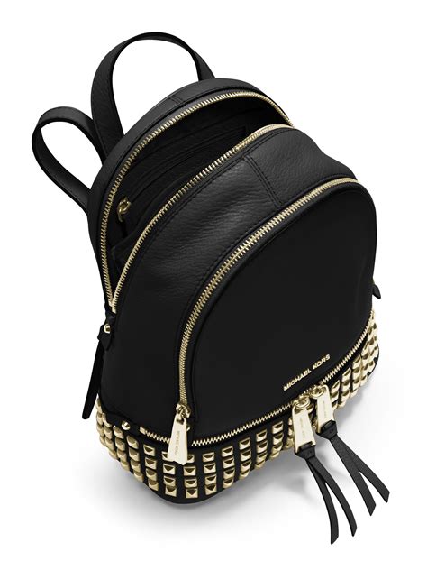 michael kors rhea backpack black stud|michael kors rhea mini.